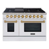 Akicon 48" Convection Oven Freestanding Natural Gas Range - AK-JK48A1-WG