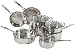 77-11G Stainless Steel 11-Piece Set Chef's-Classic-Stainless-Cookware-Collection