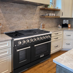 48" Slide-in Freestanding Professional Style Gas Range with 6.7 Cu. Ft. Oven, 8 Burners