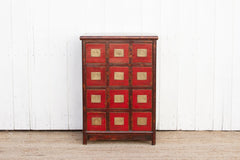 12-Drawer Asian Campaign Dresser