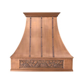 Akicon Custom Handmade Copper Range Hood for Luxury Kitchens