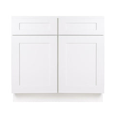 30 Inch White Shaker Single Sink Bathroom Vanity