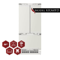 36” Built-In, Counter Depth, Panel Ready, French Door Refrigerator KR365FD