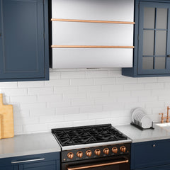 Akicon 36" Stainless Steel Wall Mount Range Hood with 600 CFM Vent Hood - AK-HS36HC-BS