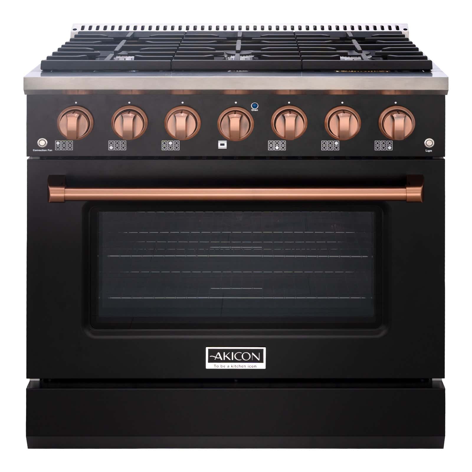 36" Slide-in Freestanding Professional Style Gas Range with 5.2 Cu. Ft. Oven, 6 Burners