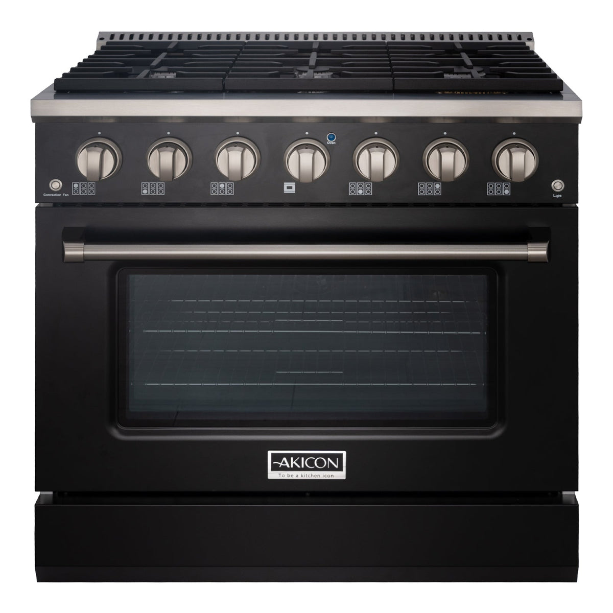 36" Slide-in Freestanding Professional Style Gas Range with 5.2 Cu. Ft. Oven, 6 Burners