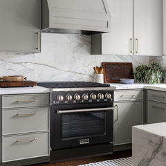 36" Slide-in Freestanding Professional Style Gas Range with 5.2 Cu. Ft. Oven, 6 Burners