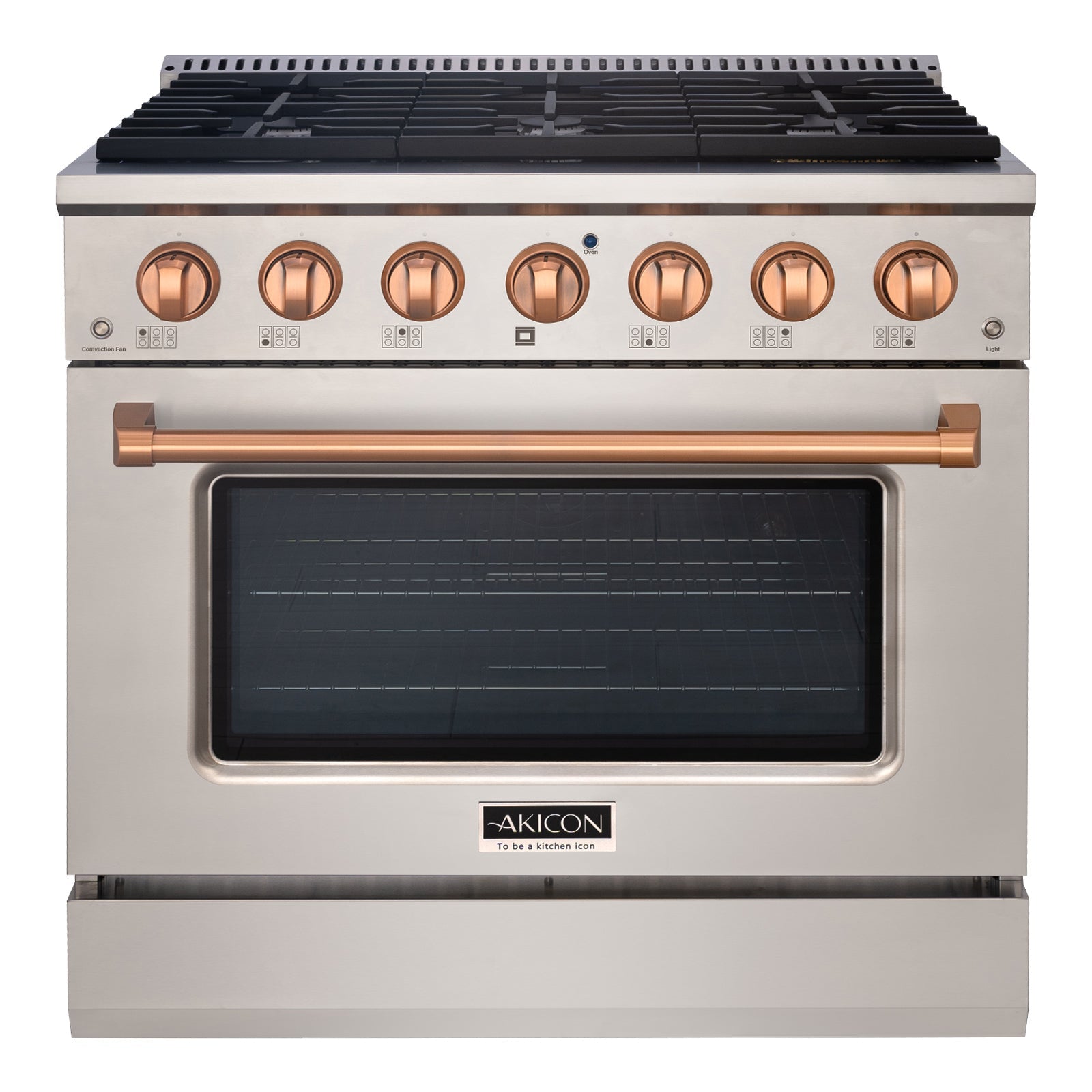36" Slide-in Freestanding Professional Style Gas Range with 5.2 Cu. Ft. Oven, 6 Burners