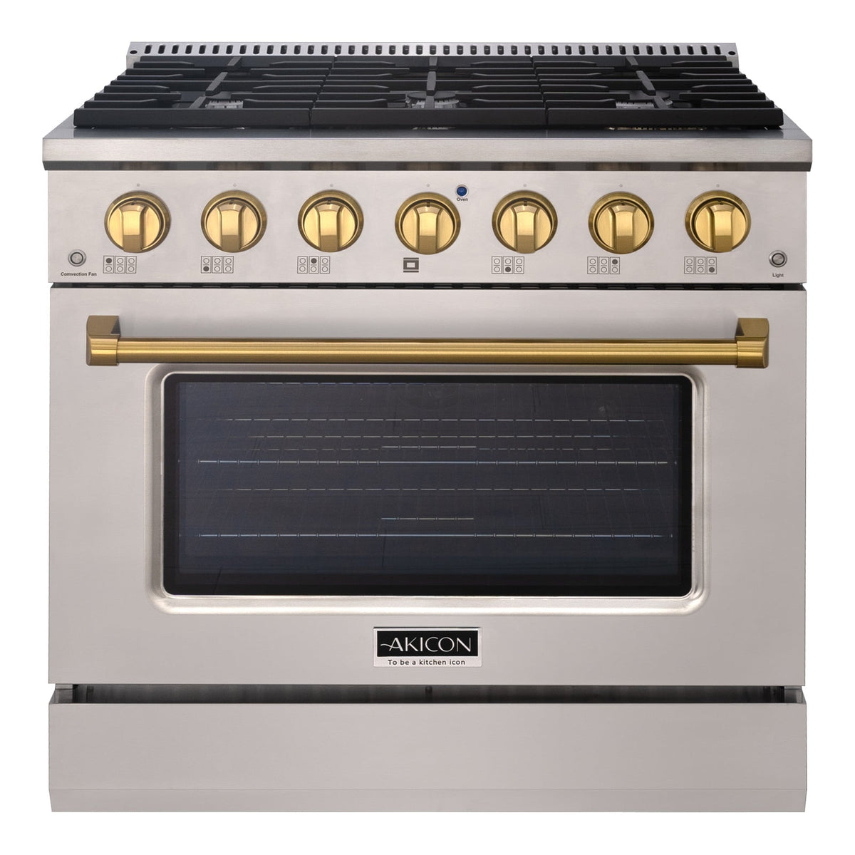 36" Slide-in Freestanding Professional Style Gas Range with 5.2 Cu. Ft. Oven, 6 Burners