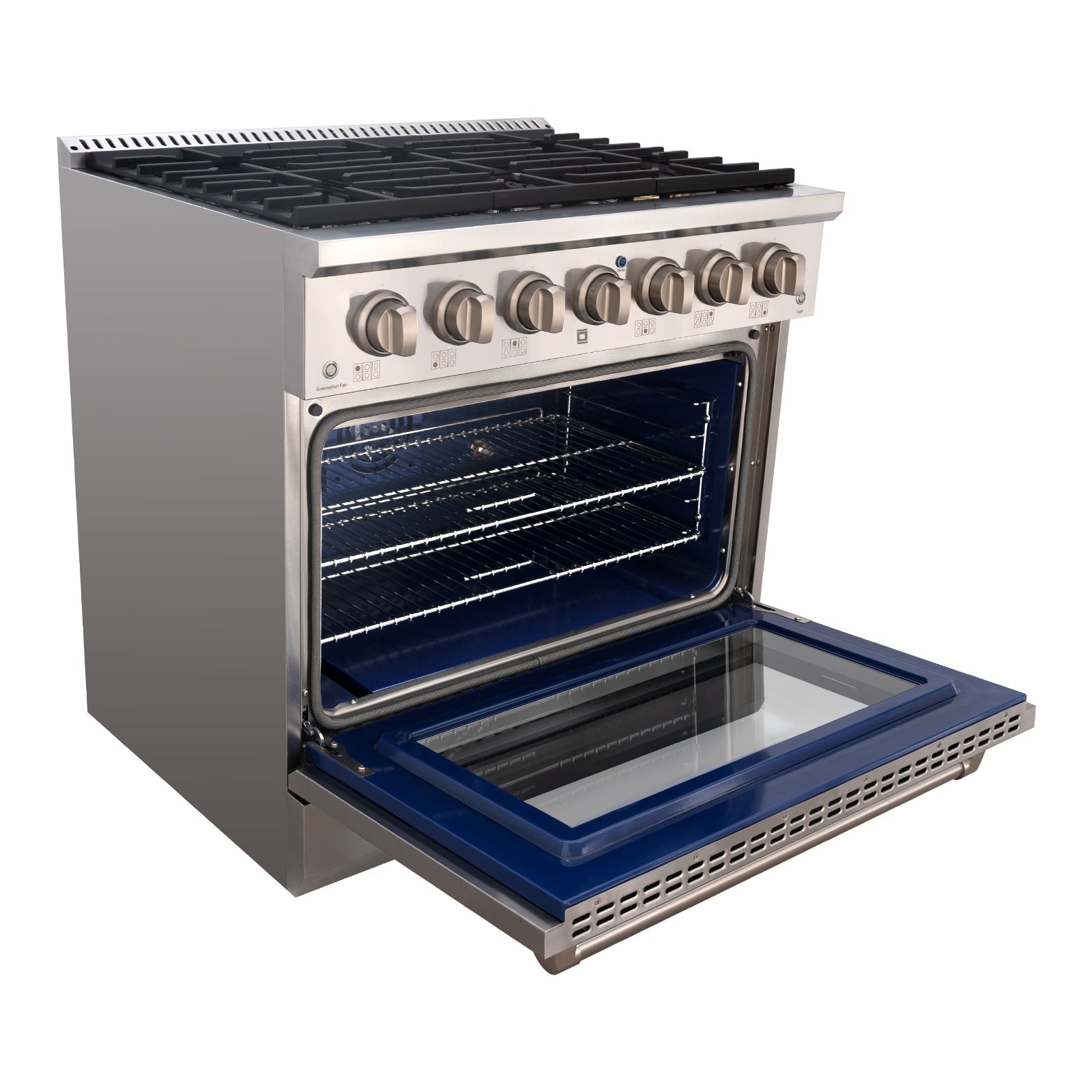 36" Slide-in Freestanding Professional Style Gas Range with 5.2 Cu. Ft. Oven, 6 Burners