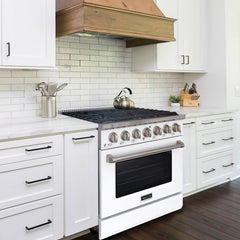 36" Slide-in Freestanding Professional Style Gas Range with 5.2 Cu. Ft. Oven, 6 Burners