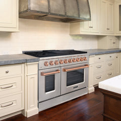 48" Slide-in Freestanding Professional Style Gas Range with 6.7 Cu. Ft. Oven, 8 Burners