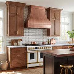 Akicon Custom Handmade Copper Range Hood with Timeless Kitchen Design