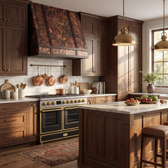 Akicon Custom Handmade Copper Range Hood Elegant Kitchen Vent Hood