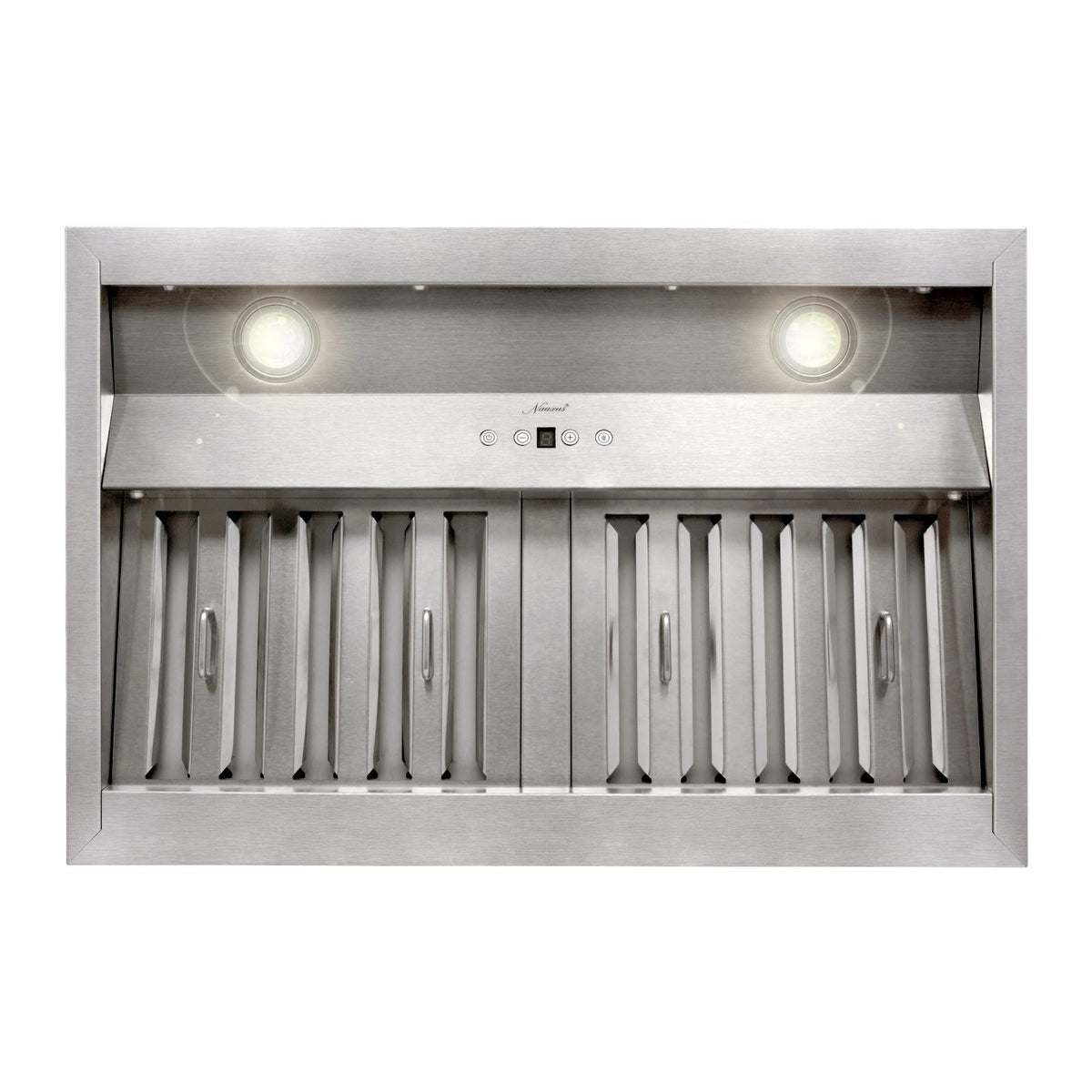 30" Range Hood Insert, Stainless Steel Kitchen Vent Hood with Dimmable LED Lights, 600CFM
