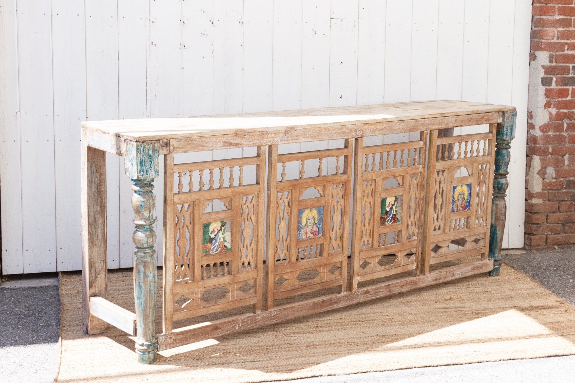 19th Century Architectural Carved Balcony Console Table