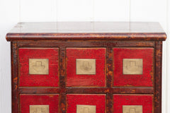 12-Drawer Asian Campaign Dresser
