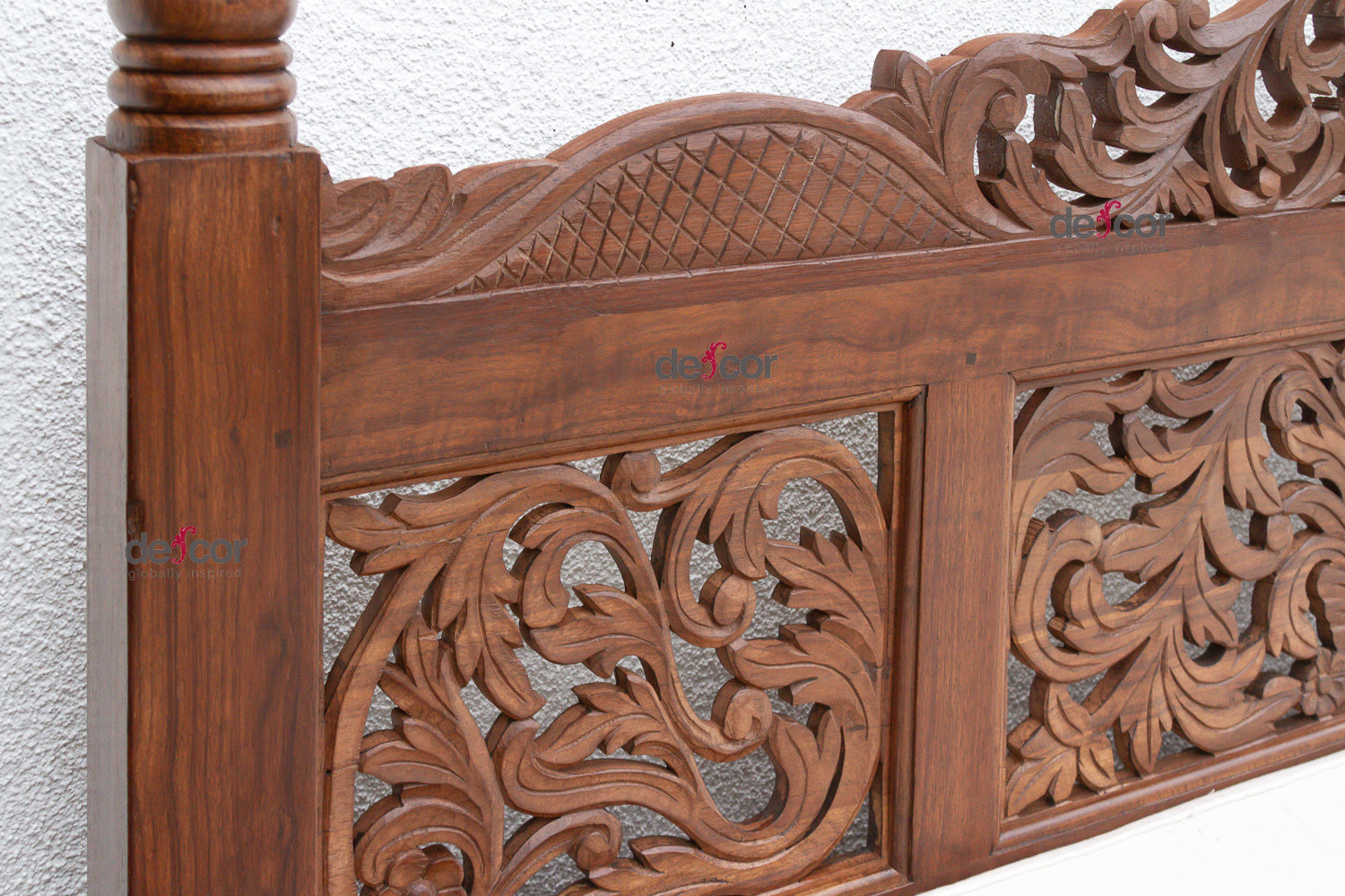 76" Long Royal Bali Carved Reclaimed Teak Sofa