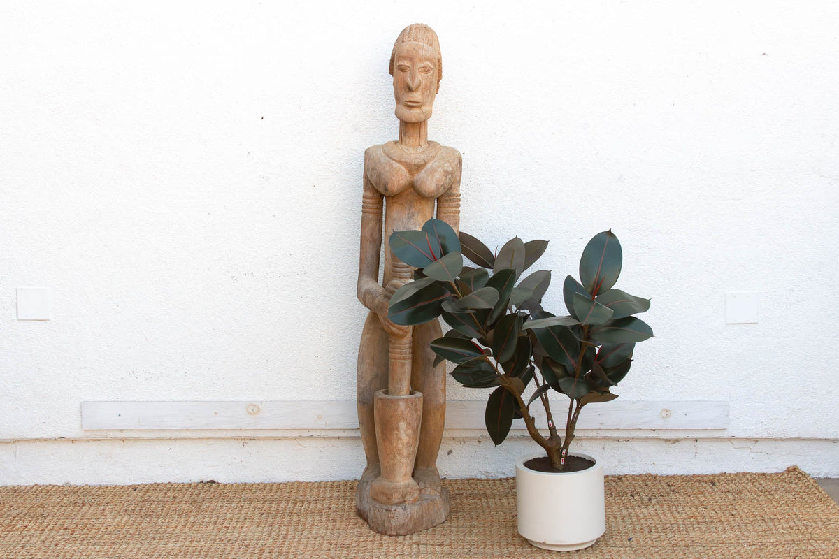 A 63" Tall Commanding Baule Female Figure