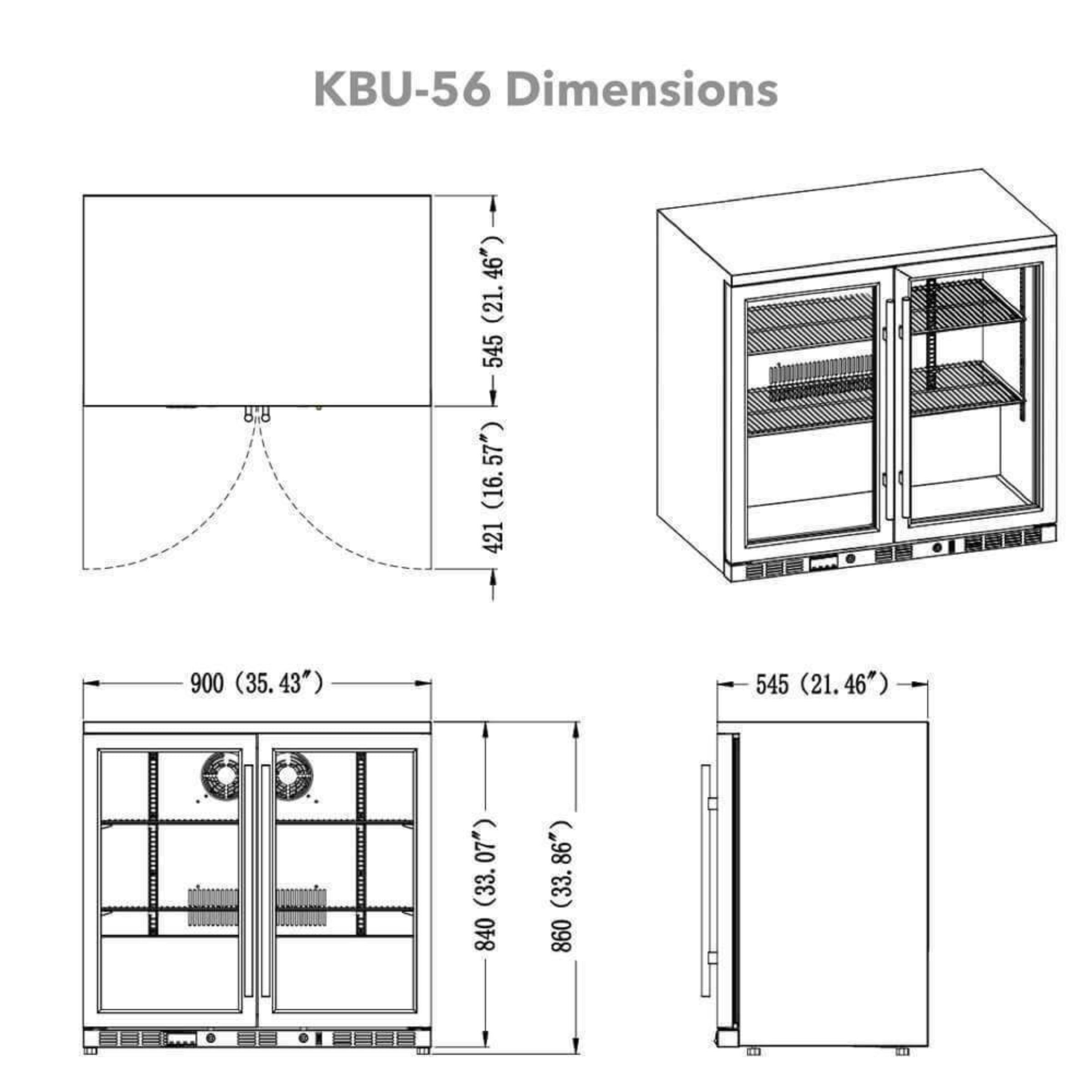 36-Inch Beverage Refrigerator