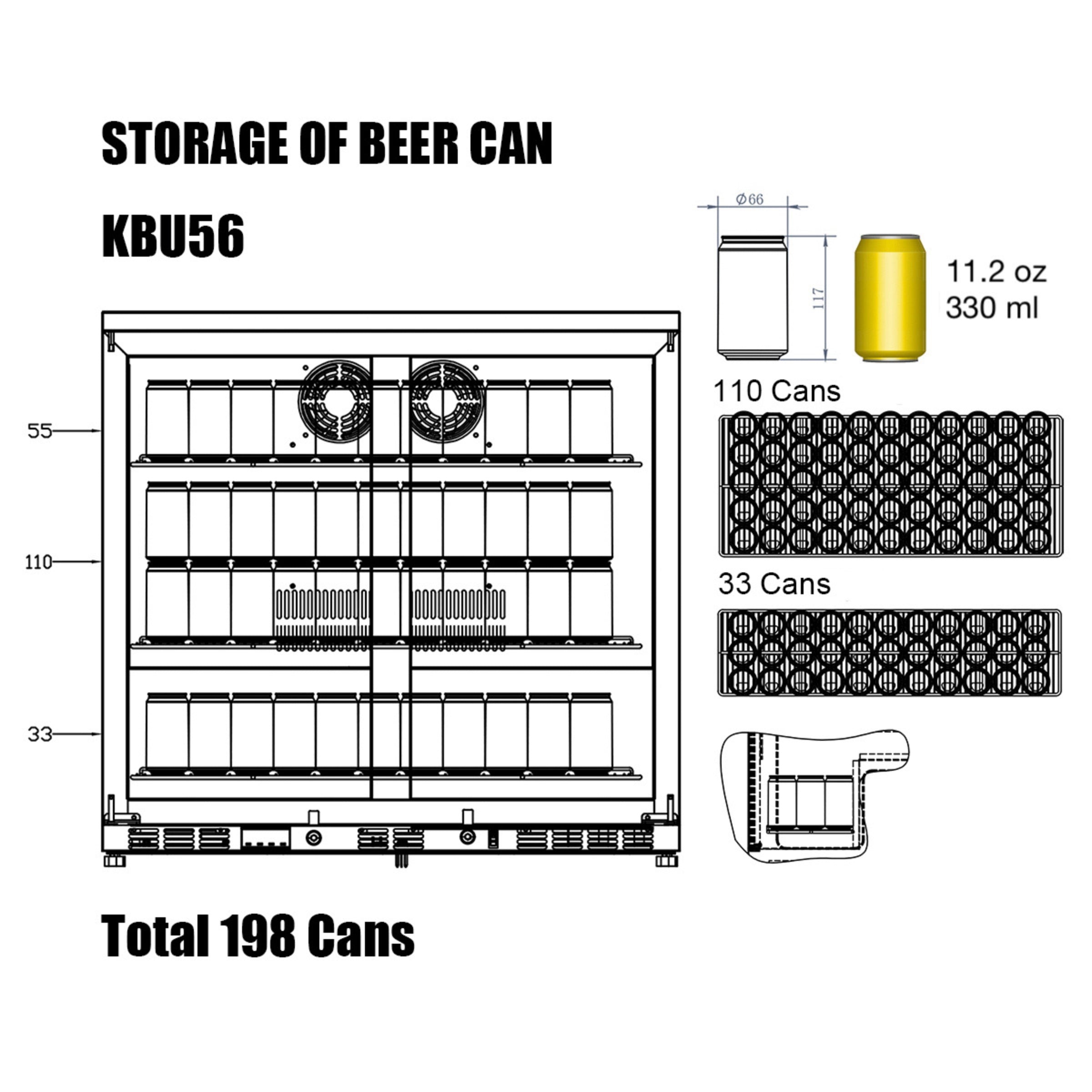 36-Inch Beverage Refrigerator