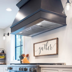 36" Range Hood Insert, 600 CFM Built-in Stainless Steel Kitchen Hood with LED Lights