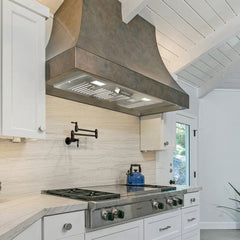 36" Range Hood Insert, 600 CFM Built-in Stainless Steel Kitchen Hood with LED Lights