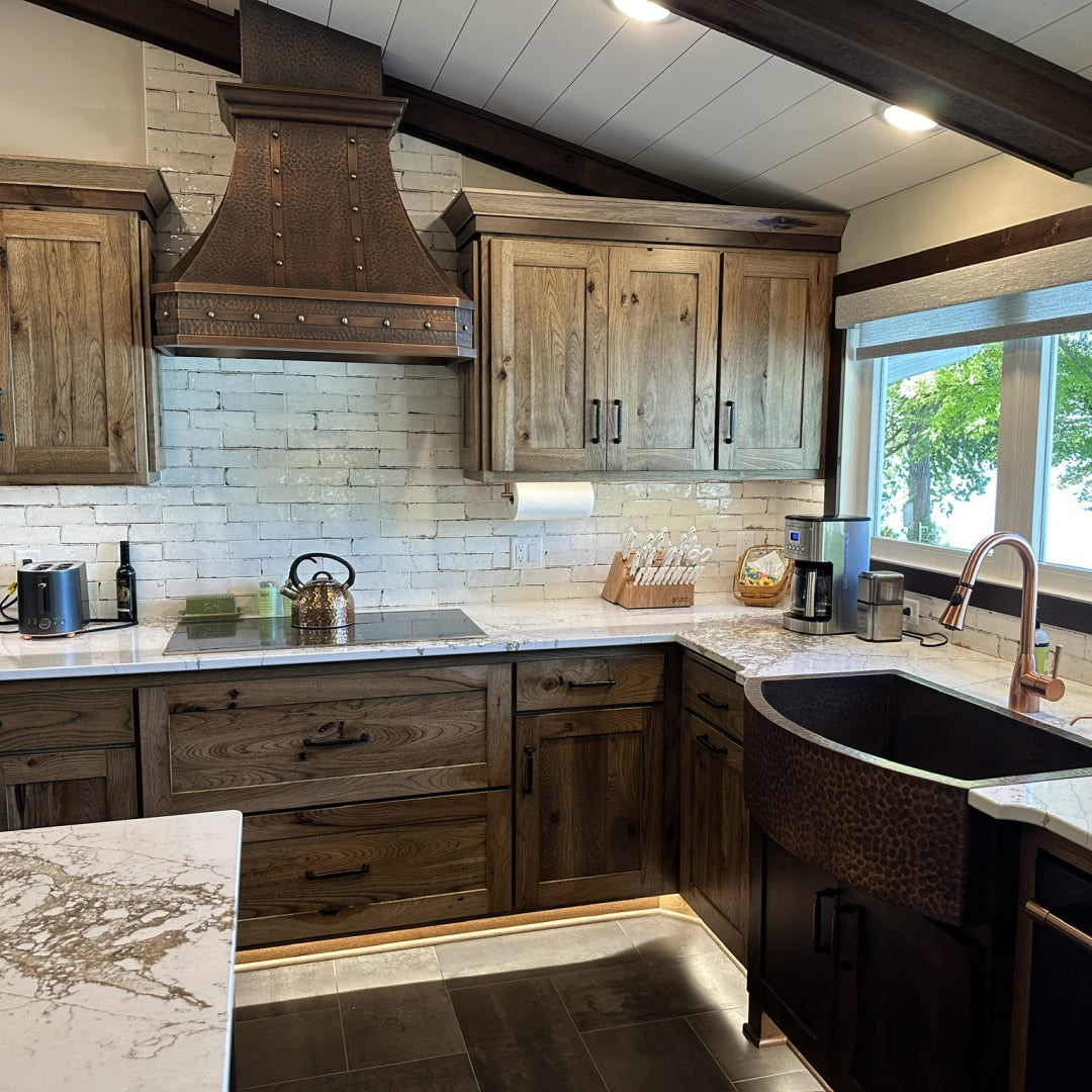 Akicon Custom Copper Range Hood Handmade with Custom Size and Finish