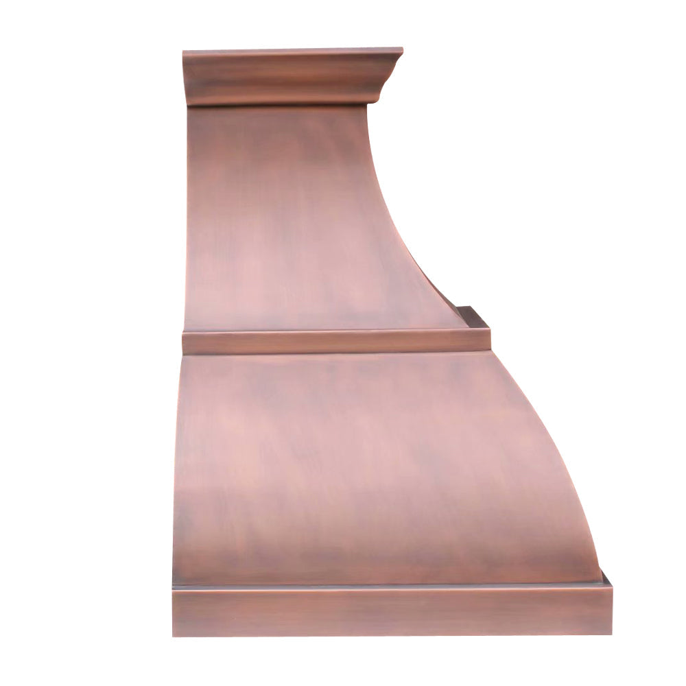 Akicon Custom Handmade Copper Range Hood for Farmhouse Style Kitchens