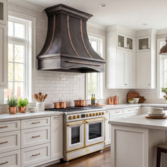 Akicon Custom Copper Range Hood Handmade with Custom Size and Finish