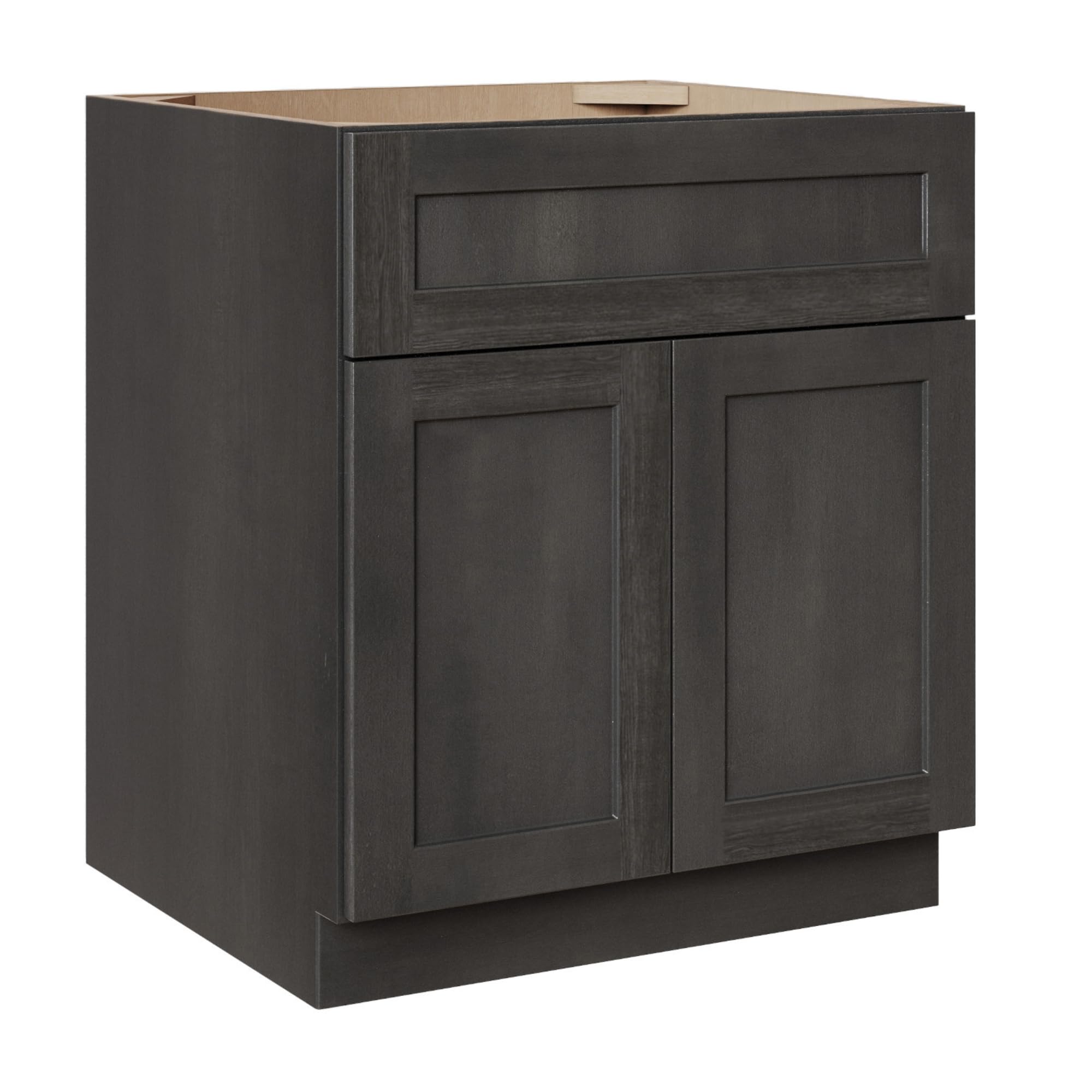 24 Inch Gray Stained Shaker Single Sink Bathroom Vanity