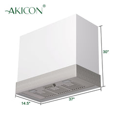 Akicon 36" Stainless Steel Wall Mount Range Hood with 600 CFM Vent Hood - AK-HS36HD-SW